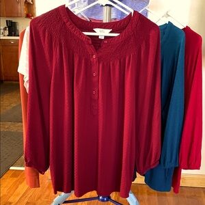 Croft & Barrow Women's Burgundy Blouse